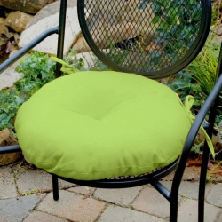 Декоративная подушка на стул модель 3 круглая на завязках Салатовый Чернигов