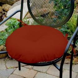 Декоративная подушка на стул модель 3 круглая на завязках Винный Чернигов
