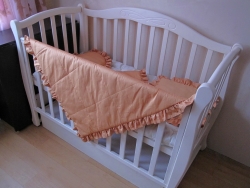 Комплект Медовые сны.  Детское одеяло - покрывало с рюшей в наборе с 2 подушками. Чернигов