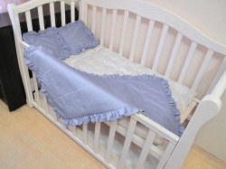Комплект однотон Baby Flap. Детское одеяло - покрывало с рюшей в наборе с 2 подушками. в 5 цветах Чернигов
