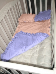 Комплект Baby Flap двусторонний. Детское одеяло - покрывало с рюшей в наборе с 2 подушками. Чернигов